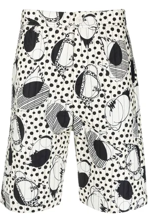 HENRIK VIBSKOV Wheel abstract-print quilted shorts