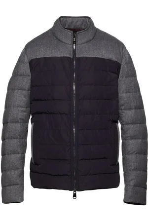 Norwegian Wool Colour-block padded jacket
