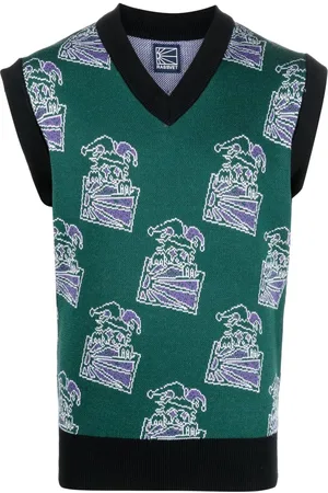 Rassvet Clown-intarsia knitted vest