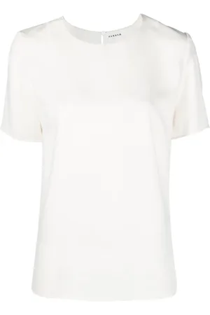 P.A.R.O.S.H. Keyhole-detail short-sleeve blouse