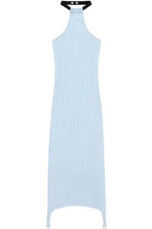 Courrèges Ribbed-knit halterneck dress