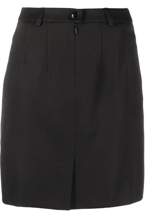 MARTINE ROSE High-waisted logo-patch skirt