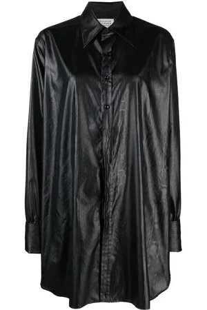 Maison Margiela Longline faux-leather shirt