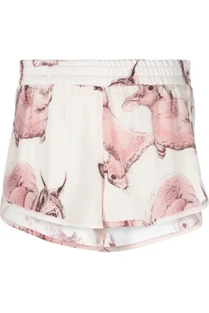 Stella McCartney Animal-print silk shorts