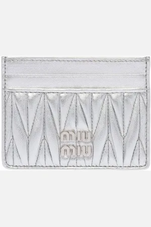 Miu Miu Matelassé nappa-leather card holder