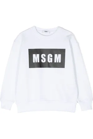 Msgm Logo-print cotton sweatshirt
