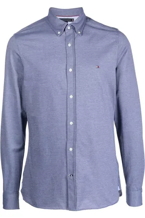 Tommy Hilfiger Logo-embroidery cotton-blend shirt