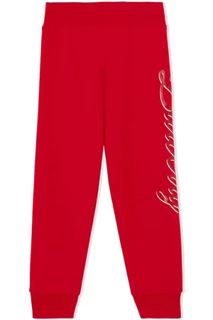 Burberry Script logo-print cotton track trousers