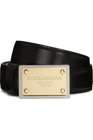 Dolce & Gabbana Logo-tag leather belt