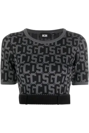 GCDS Matilda monogram cropped top