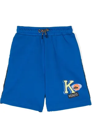 Kenzo Two-tone logo-print shorts
