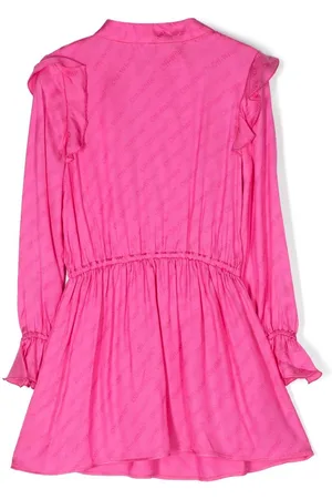 OFF-WHITE Ruffled long-sleeve dress