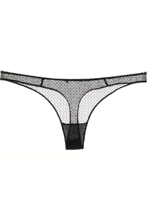 Kiki de Montparnasse Crochet semi-sheer thong