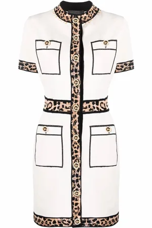 Philipp Plein Leopard trim dress