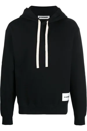 Jil Sander Logo-patch drawstring hoodie