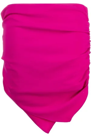 The Attico Hatty ruched asymmetric miniskirt
