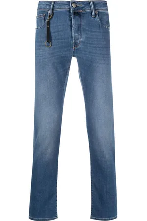 Incotex Logo-patch slim-cut jeans