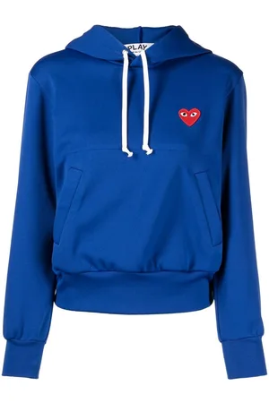 Comme des Garçons Heart-patch drawstring hoodie
