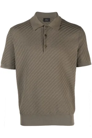 BRIONI Waffle-knit polo shirt