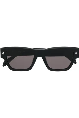 Alexander McQueen Engraved-logo square sunglasses