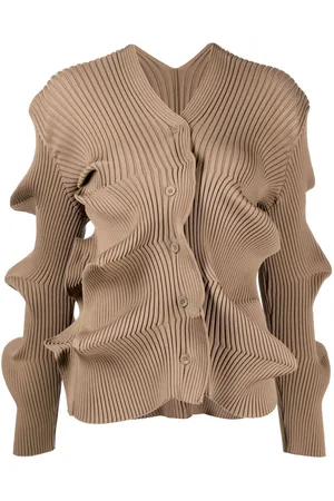 JNBY Wavy Detail Twist cardigan