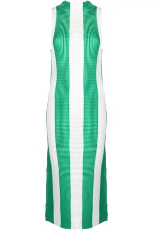 SUNNEI Horizontal-pattern print midi dress