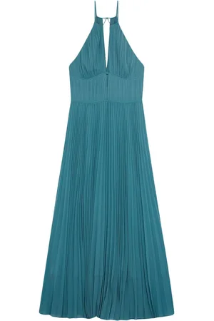 Simkhai Carli plissé-effect midi dress