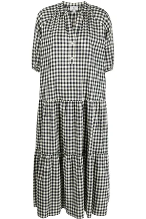 Woolrich Gingham-print tiered dress