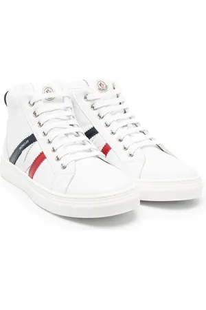 Moncler Diagonal stripe print high-top sneakers