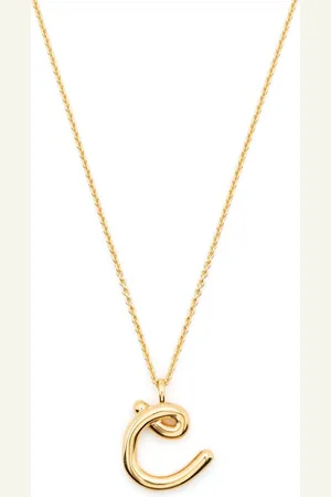 Missoma Curly Molten initial pendant necklace