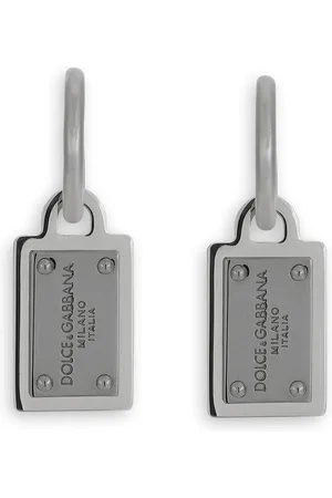Dolce & Gabbana Logo-tag drop earrings