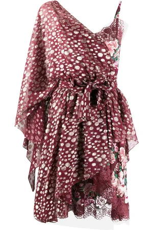 FAITH CONNEXION One shoulder metallic-embellished dress