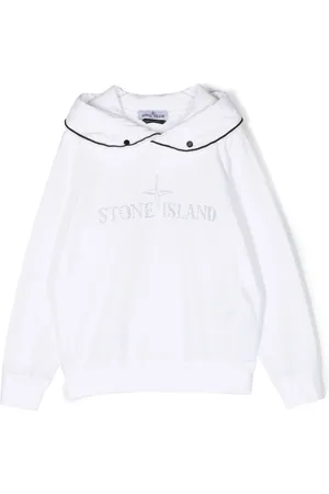 Stone Island Logo-print cotton hoodie