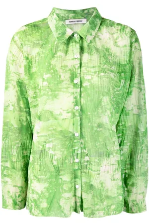 HENRIK VIBSKOV Printed plissé shirt