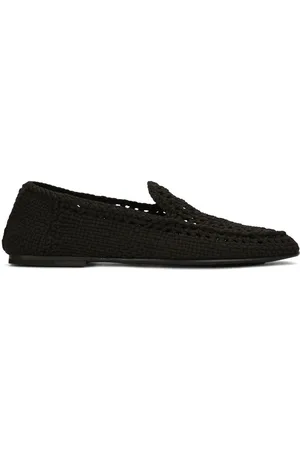 Dolce & Gabbana Woven leather slippers