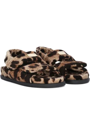Dolce & Gabbana Leopard-print terrycloth sandals