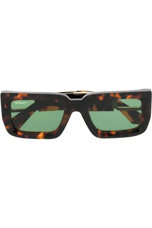 OFF-WHITE Tortoiseshell square-frame sunglasses