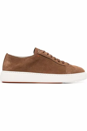 santoni Embossed logo low top sneakers