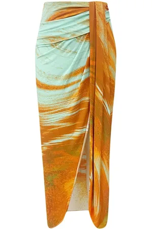 Simkhai Gwena marble high-waisted skirt