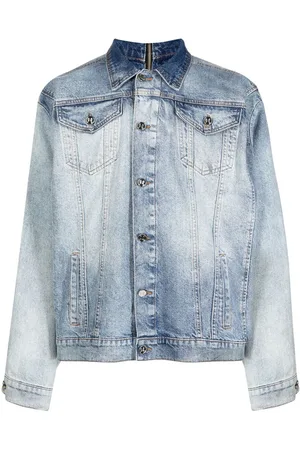 Natasha Zinko Logo-patch zip-up denim jacket