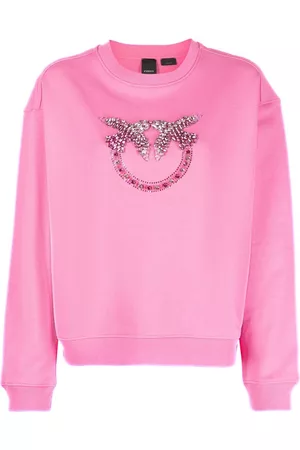 Pinko Kobieta Długie Bluzy - Logo-embellished long-sleeve sweatshirt