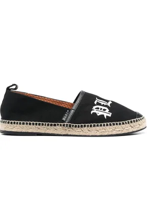 Philipp Plein Logo-print canvas espadrilles