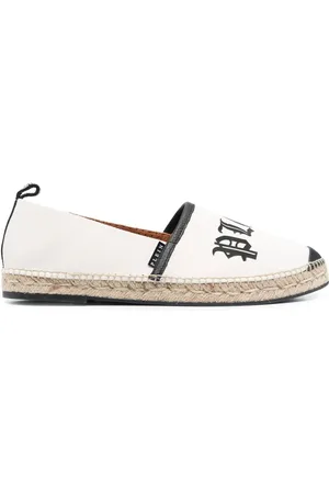 Philipp Plein Logo-print canvas espadrilles