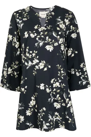 Bambah Floral-print cotton-blend tunic