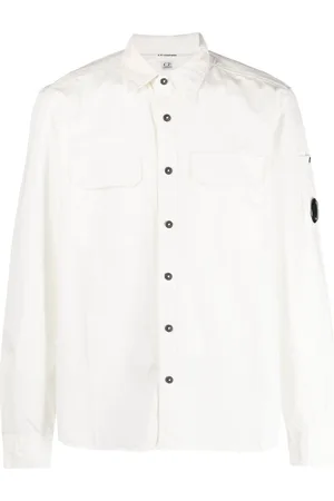 C.P. Company Logo-patch sleeve detail shirt