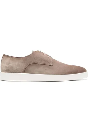 santoni Lace-up suede derby shoes