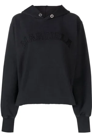 Maison Margiela Logo-embroidered cotton hoodie