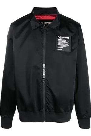 Philipp Plein Logo-patch zip-up shirt jacket