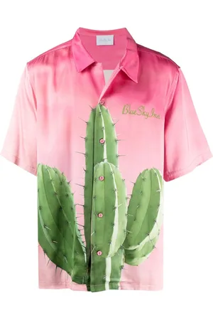 BLUE SKY INN Cactus print satin finish shirt