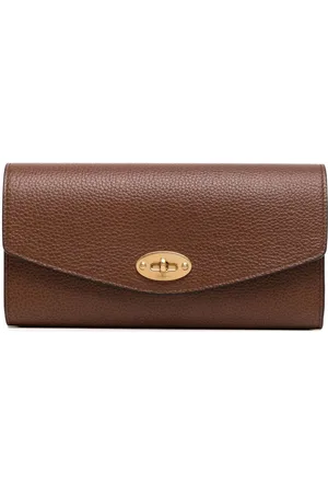 MULBERRY Grained-leather twist-lock purse
